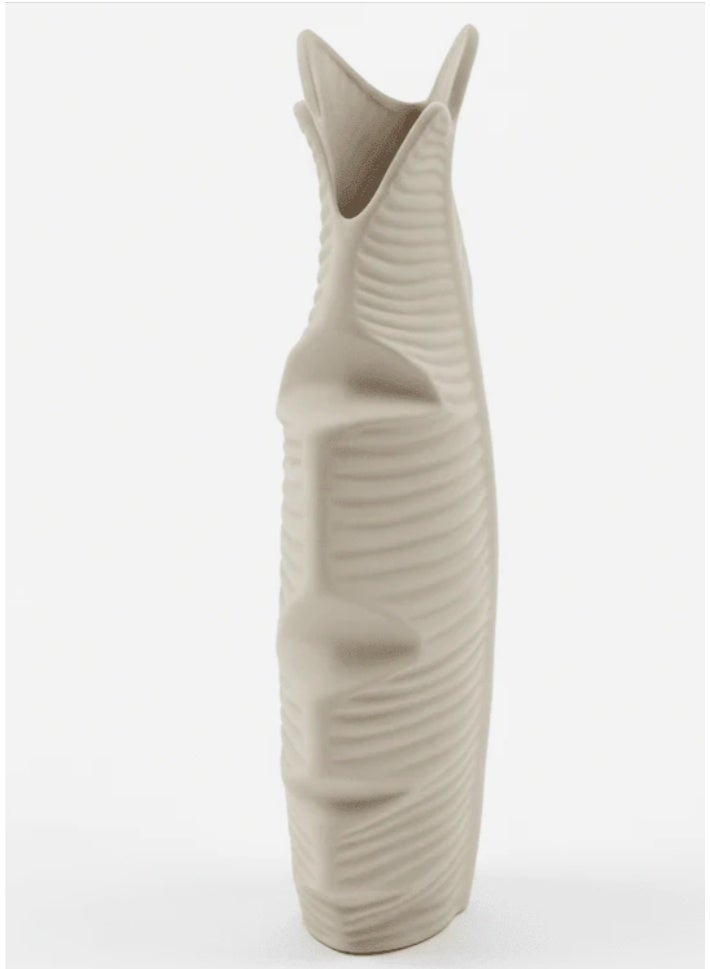 AKDC Luxury Leaf-Inspired Ceramic Flower Vase – Elegant White Decorative Vase with Artistic Leaf Shape Design, 30 cm - Image 4